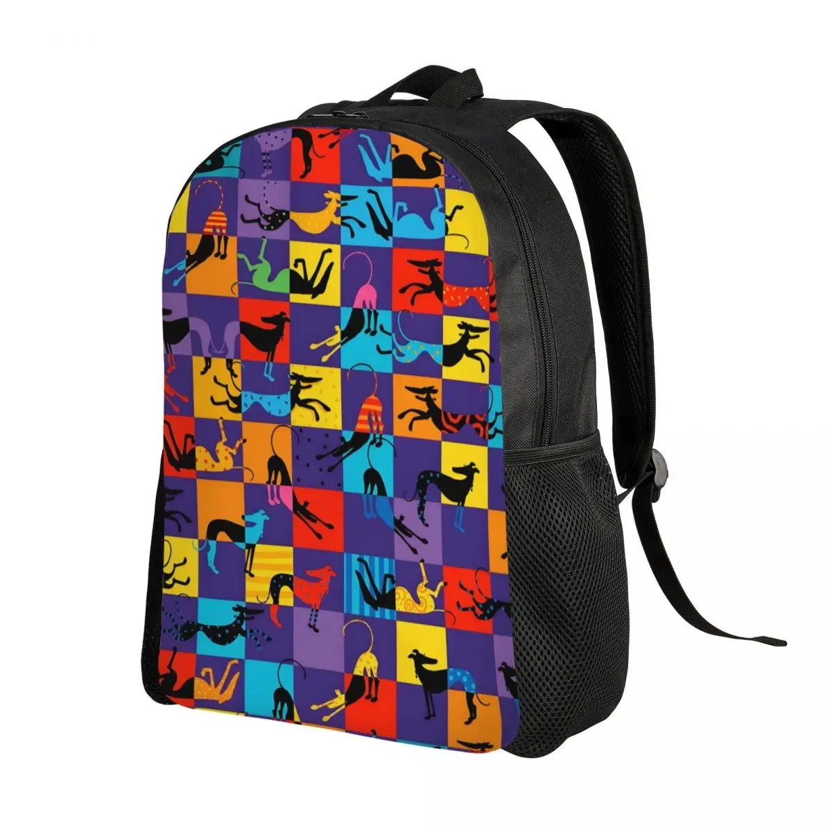 Personalized Pop Art Hounds Backpack Women Men Fashion Bookbag for College School Greyhound Dog Whippet Sighthound   Bags