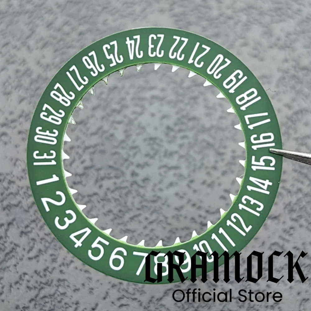 GRAMOCK Luminous Watch Calendar Disc NH34 NH35 6 O'clock Black Green Blue Date Wheel Fit 4R34 NH35 Movement Modified Repair Tool