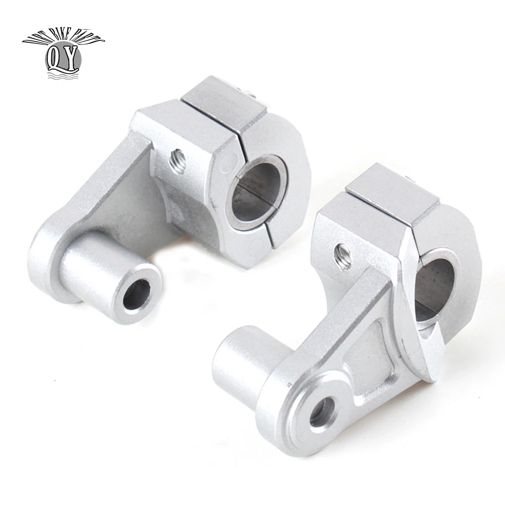 New Hot one pair Universal Motorcycle HandleBar Front Handle Fat Bar Mount Clamps Riser Anodized Mount for 28/22mm Handlebar