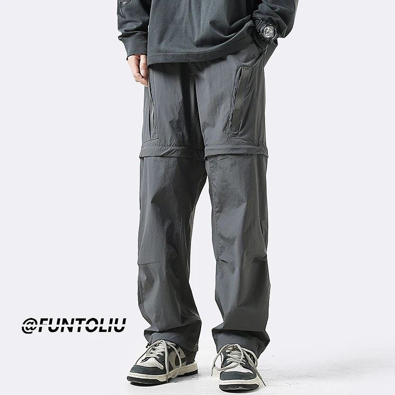 

Свободные мужские повседневные брюки в американском стиле, весна-осень, новинка, широкие прямые брюки, удобные и модные