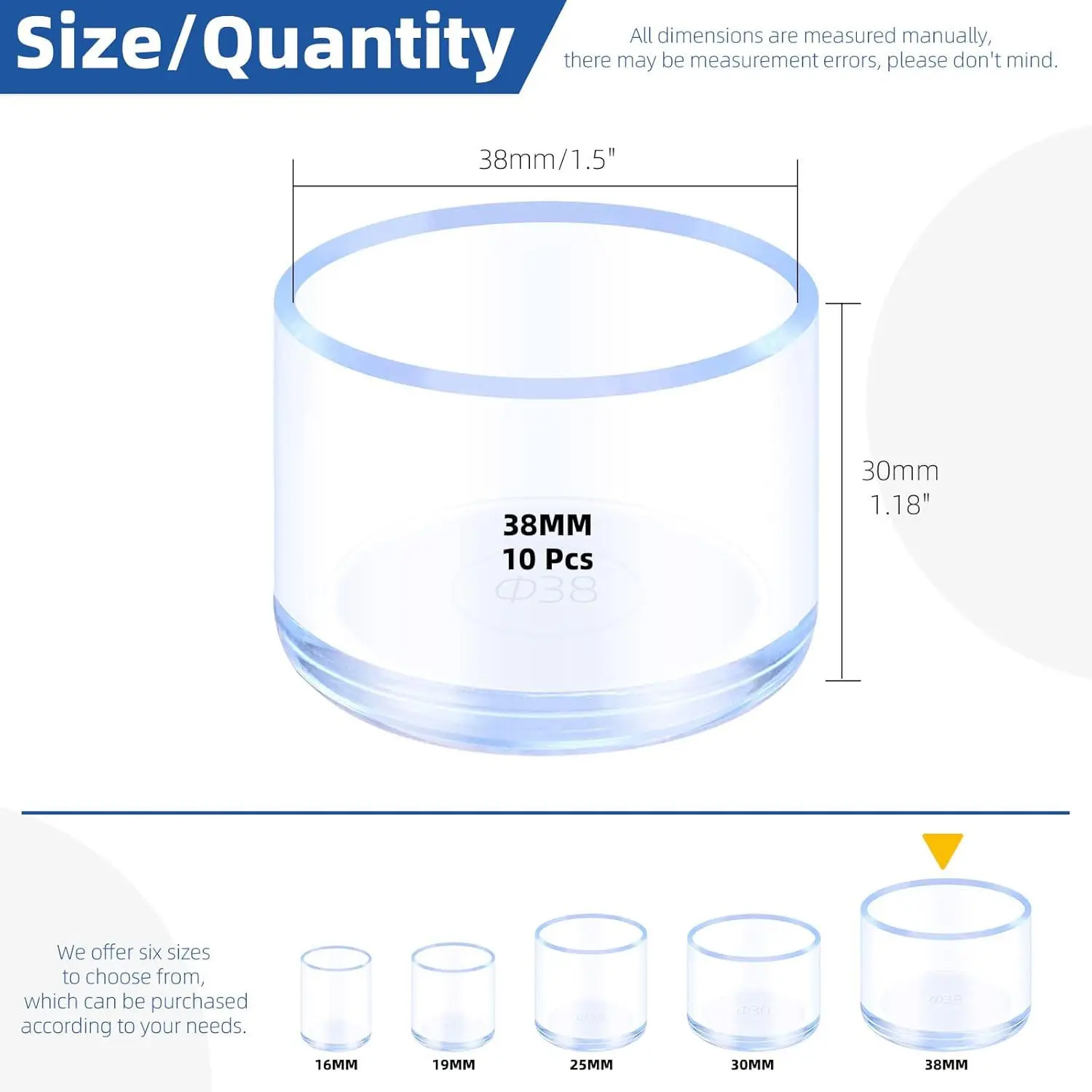 10 قطع من أغطية الساق البلاستيكية الشفافة السميكة لحماية الأثاث لكراسي الطعام ومقاعد البار وحماية الأرضيات الصلبة