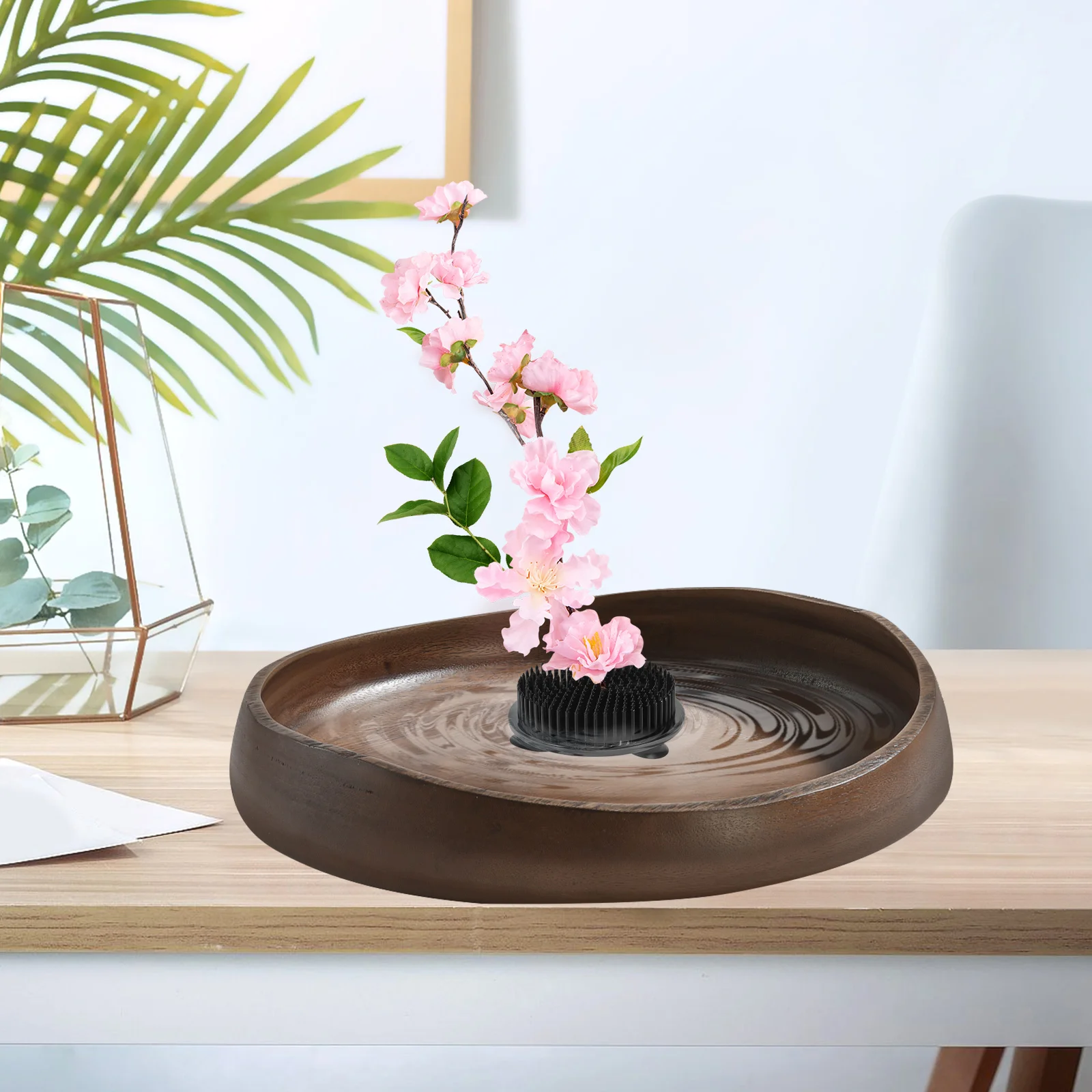 

4pcs Plastic Flower Arrangement Base Charming Holders Dense Pin Design Firm Fixation Easy Use Suction Cup Strong