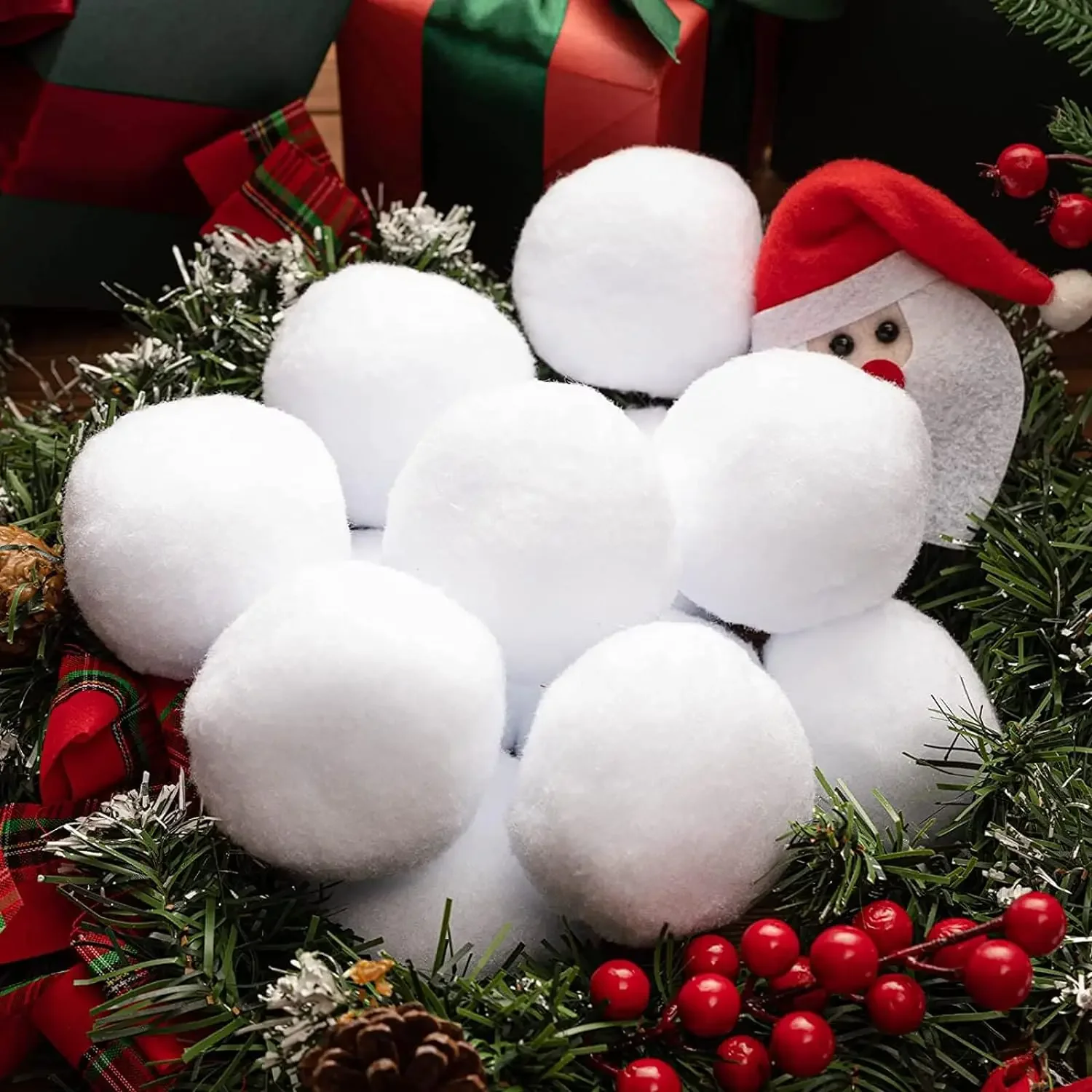 Decorative hanging decorations, large size white decoration souvenirs exquisite 10pcs Christmas Round Ball