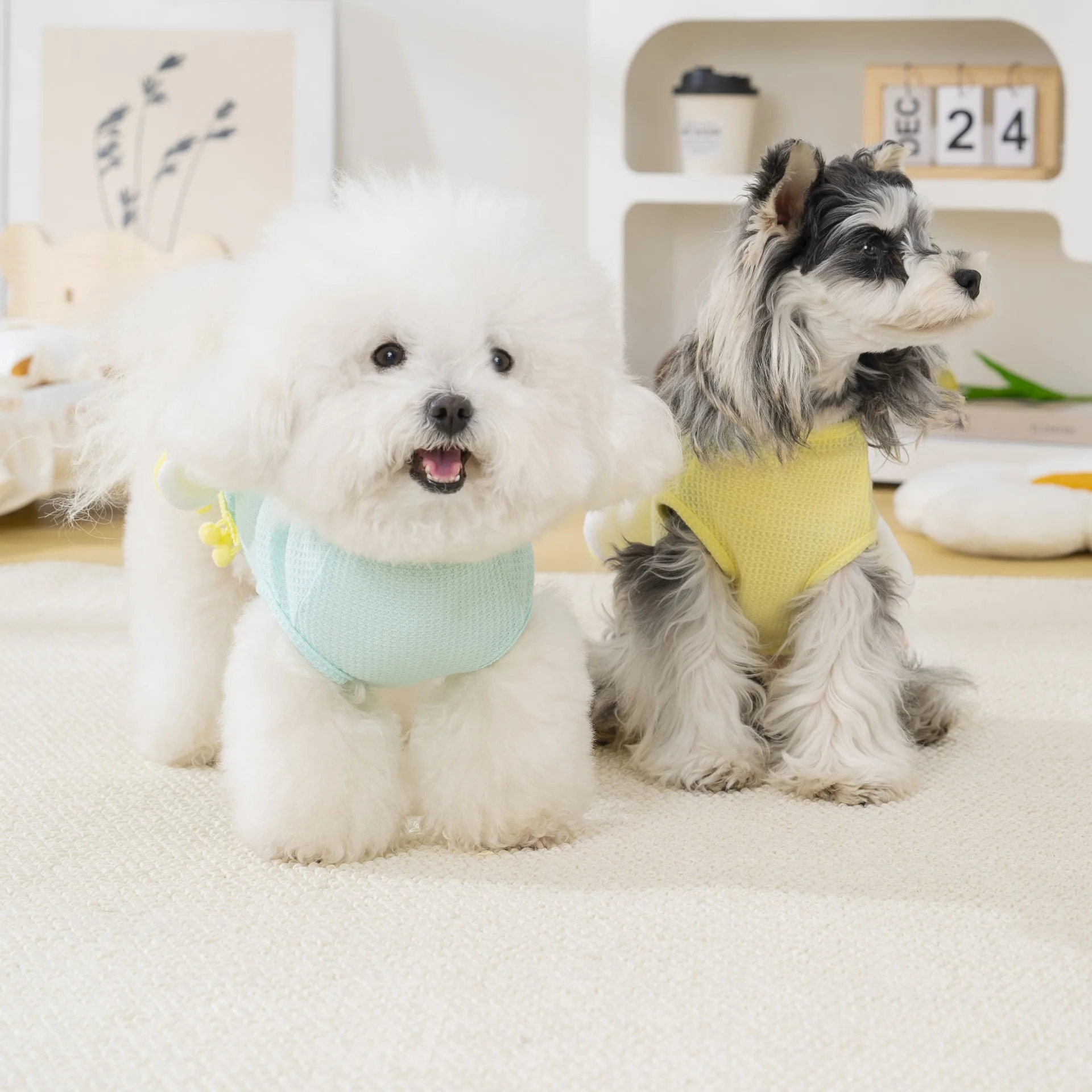 Pomeranian Elephant Pattern Tank Top Pet Dog Cute Clothes Summer Poodle Short Sleeve Dog Sleeveless T-shirt view 4