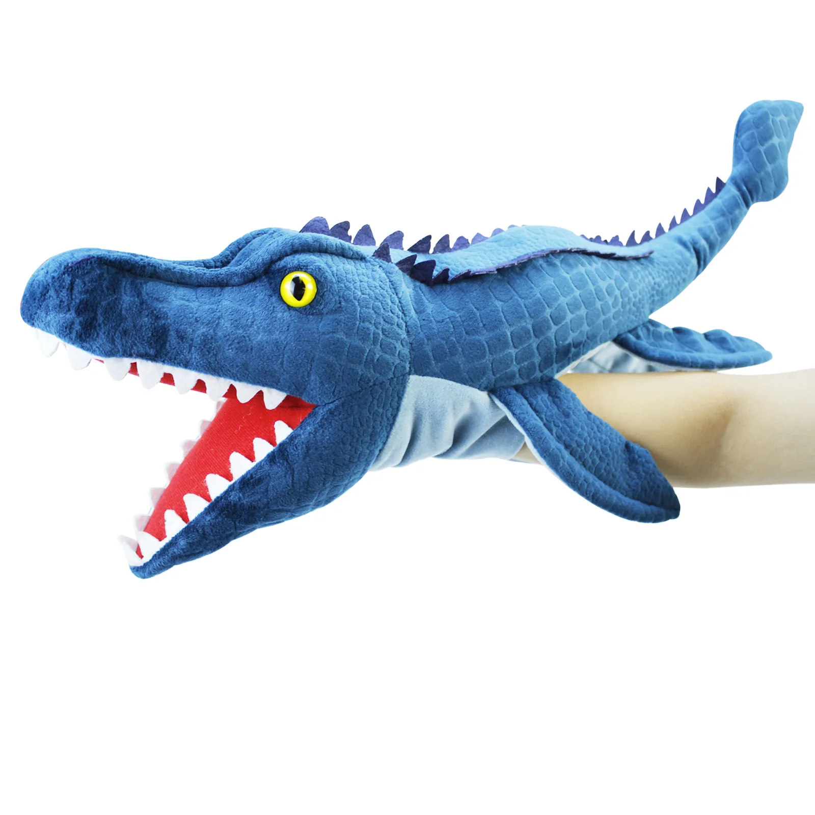 Neue 11-Stil Dinosaurier Handpuppe Plüschtiere Kindergartenaufführung Handsteuerhandschuhe Triceratops Tyrannosaurus Dilophosaurus – Detail 5
