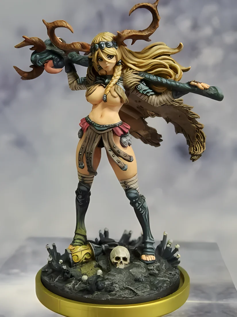 model kit resin kit  30mm Resin kingdom death Pinup Screaming God Armor 28400