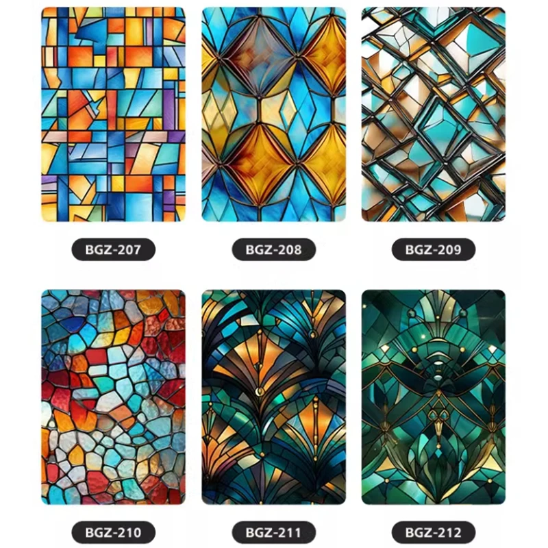 European Art Stained Glass FilmSunscreen Heat Insulation Film ToPrevent Peeping To Prevent LightStained Glass Window Film