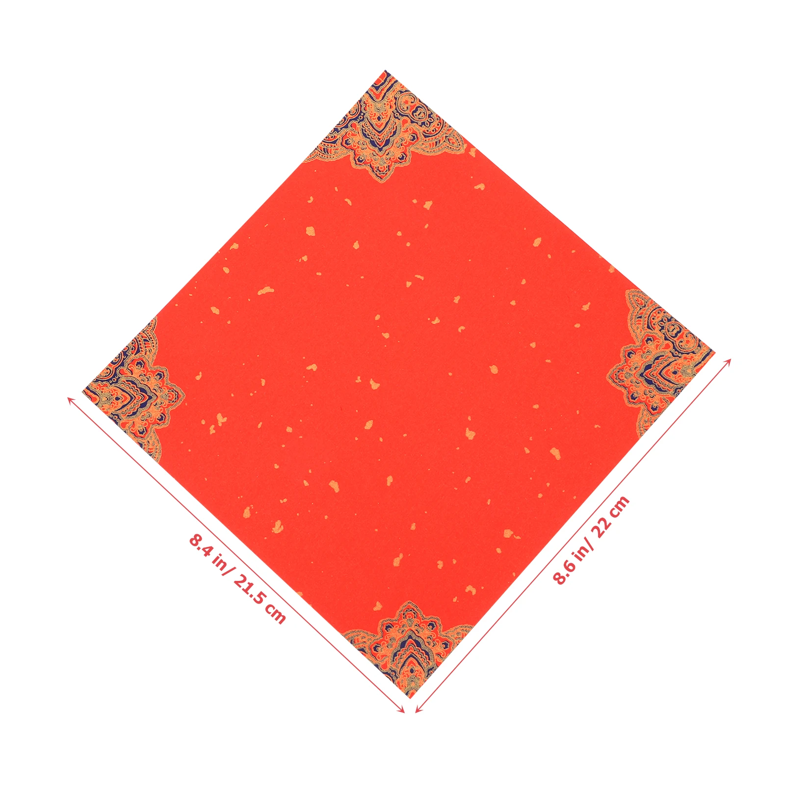 

20pcs Red Calligraphy Paper 22x22cm Blank Fu Character Rice Paper Spring Festival Couplets Handwriting Ink Brush Writing