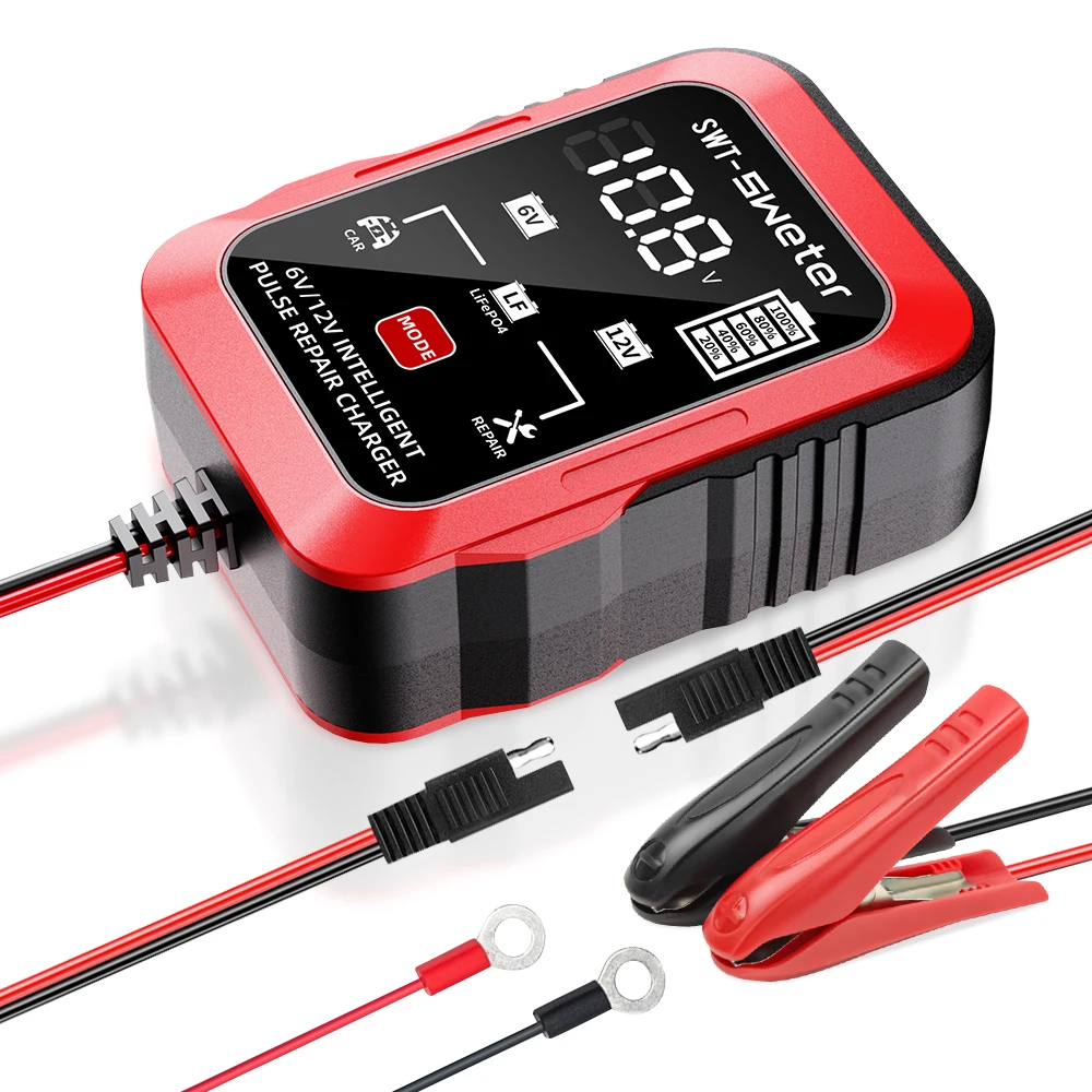 EU Plug 6V 12V SWT-3612 ultra-thin 6V 12V charger ASE adapter cable motorcycle lawn mower car battery charger