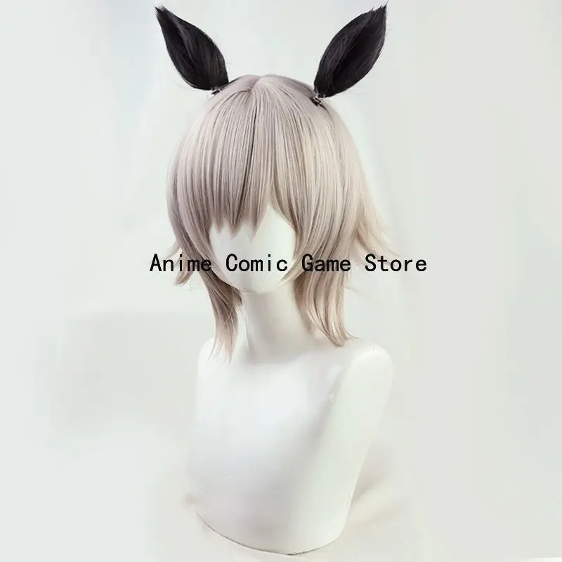 IN Stock Curren Chan Cosplay Wig Game Uma Musumee Pretty Derbyy Cosplay Tail Synthetic Hair Heat Resistant Fiber Wigs+wigs Cap