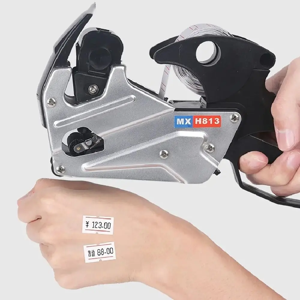 1Pcs Durable A-line Price Tag Labeller MX-H813 8 Digits Pricing Tag Display Tool Label Paper Label Maker for Retail Store