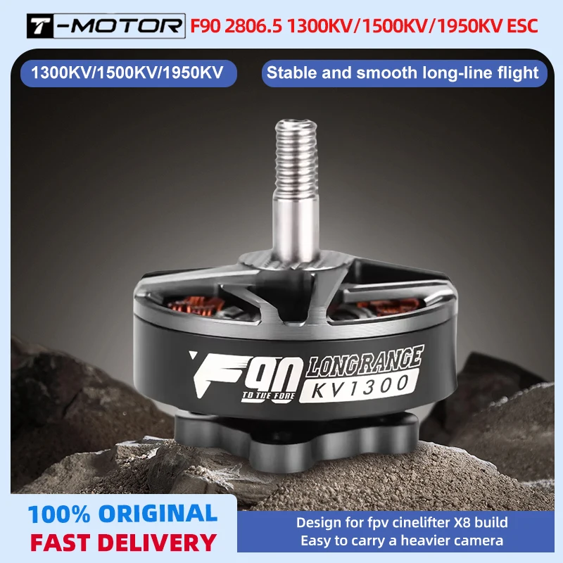 T-MOTOR F90 2806.5 Brushless Motor for RC FPV Racing Freestyle Drones 1300KV 1500KV 5-6S Long Range Suitable for 5/6/7 Inch Dron