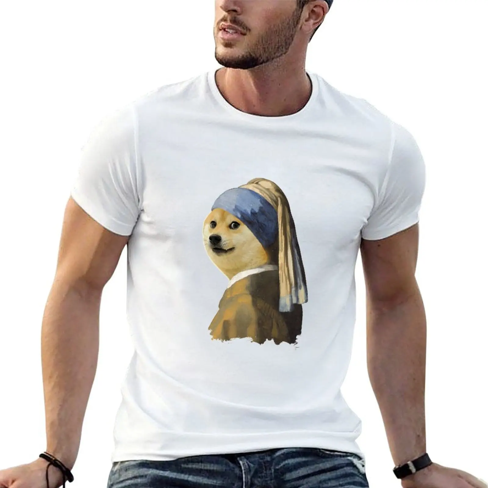 

Doge painting T-Shirt funny t shirts man man t shirts for men t shirts cotton 100% T-shirt