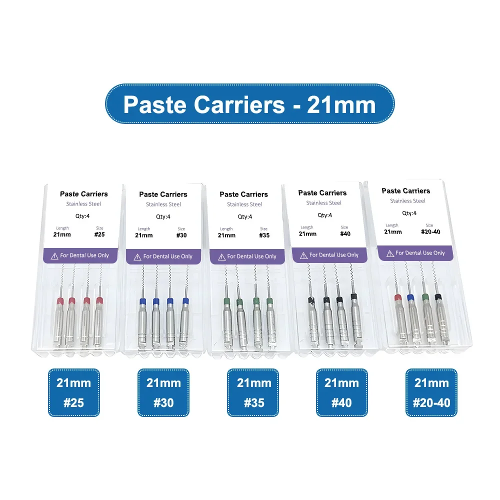 ELIJAH 4Pcs/Box 21/25mm Dental Lentulo Paste Carriers Endodontic Reamers Drill Burs Endo Files Dentistry Materials Instrument view 6