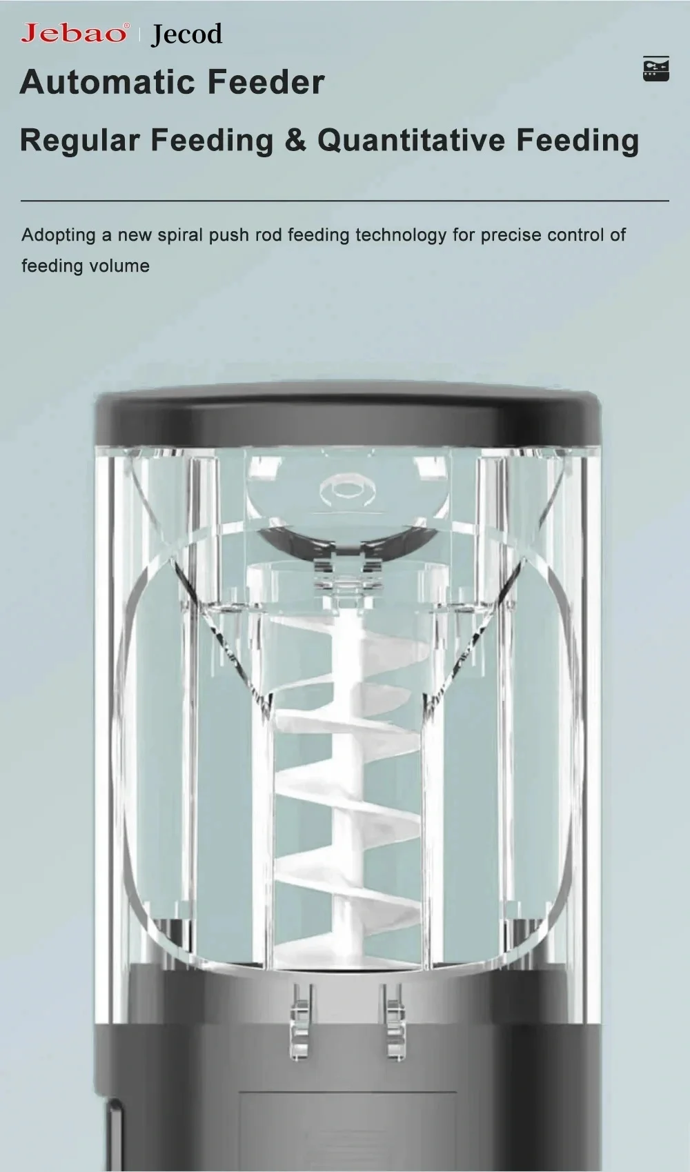 Jebao Jecod Automatischer Digitaler Timer Fischfütterer Intelligentes Aquarium Fischfütterungszubehör – Detail 8