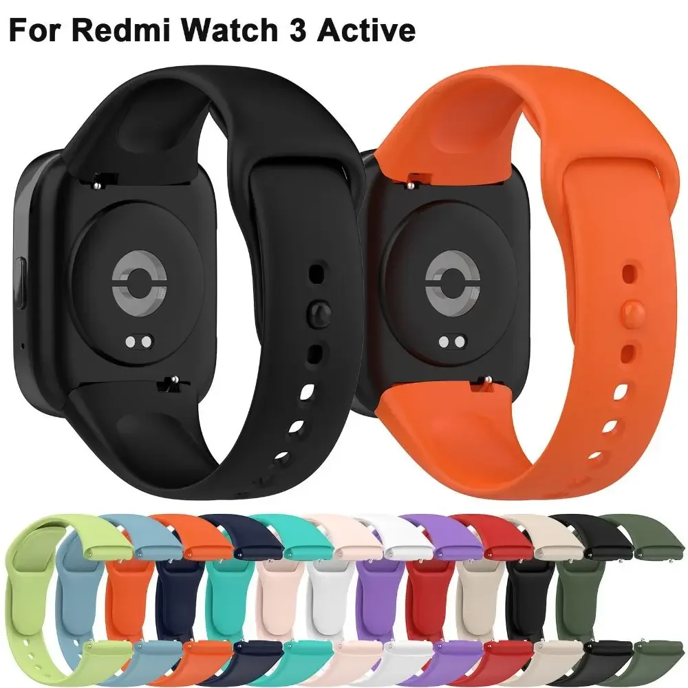 Soft Replacement Silicone Strap Smart Watch Wristband Accessories Watchband Bracelet Redmi Watch 3 Active Redmi Watch3 Active