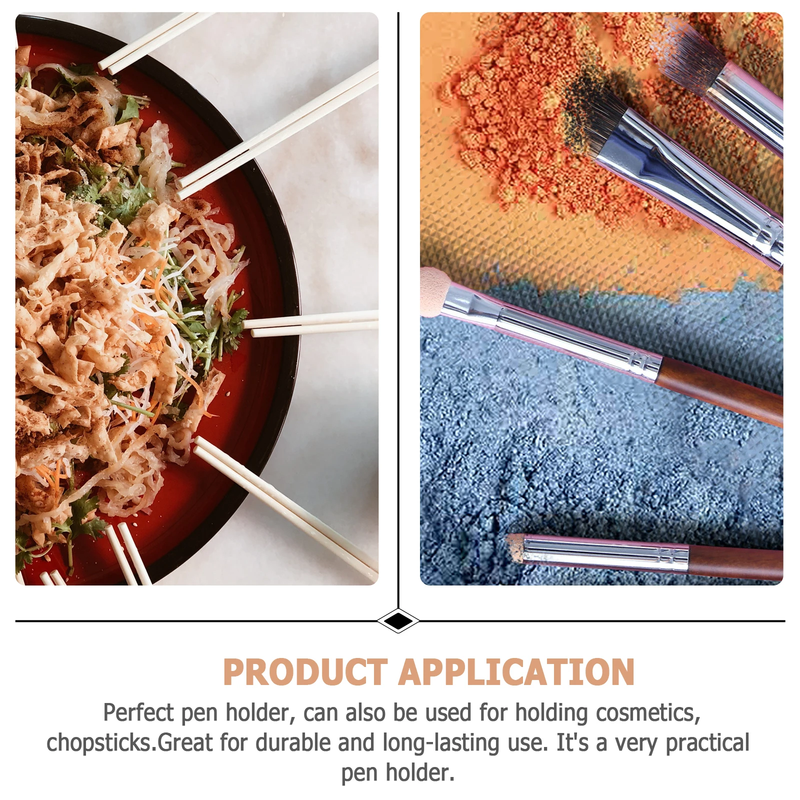 

Wooden Pen Holder Practical Storage Pencil Container Desktop Multiple-use Bamboo Organizer Office