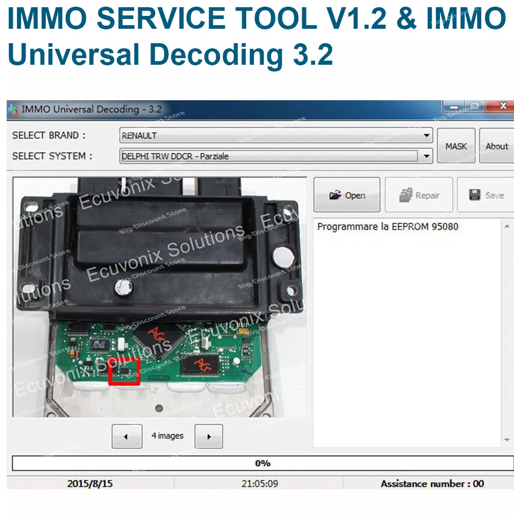 Il più nuovo Software di riparazione auto IMMO SERVICE TOOL V1.2 im-mo off Virgin eeprom IM-M-O KEY PIN CODE calculatordecodifica universale 3.2