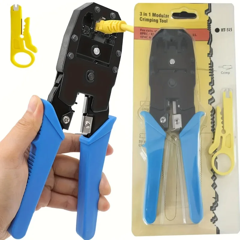 

Network Crimper - Connector Crimper Pliers, for Network and TelephoneCables,Ethernet Crimping Hand Tools, Network Cable Tester