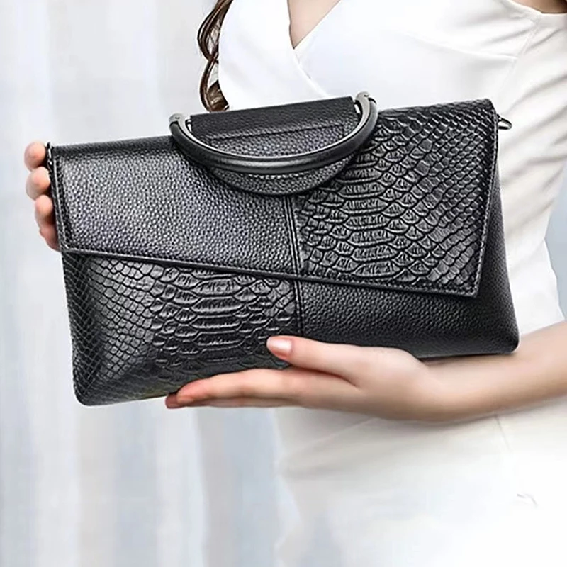 Crocodile Patterned Handbag ,Korean Version With Personality And Grandeur, New Fashionable And Trendy Women\'s Versatile Handbag