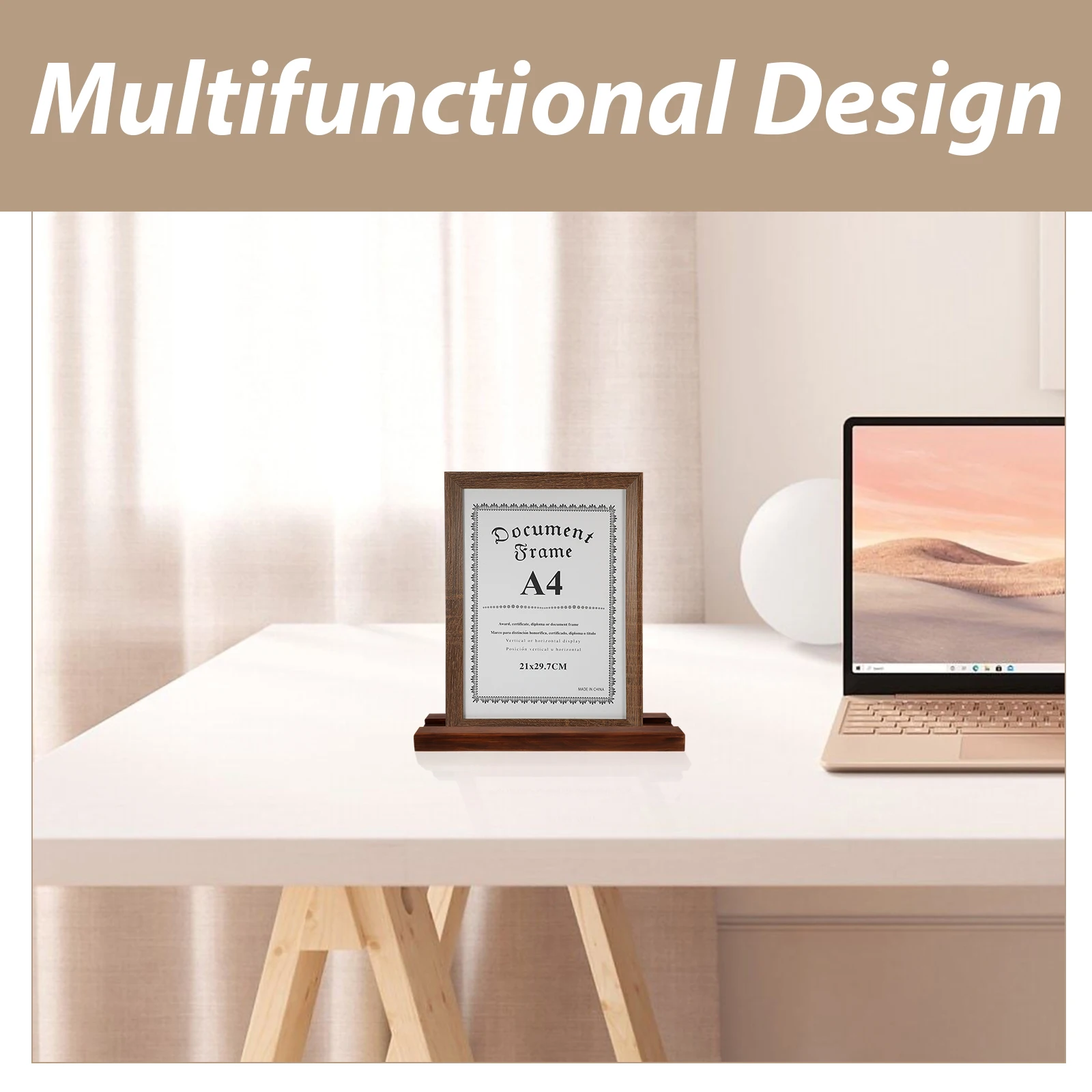 Soporte de madera para espejo de suelo, Base de soporte para espejo de longitud completa, diseño Simple y resistente, soporte de exhibición de fácil montaje