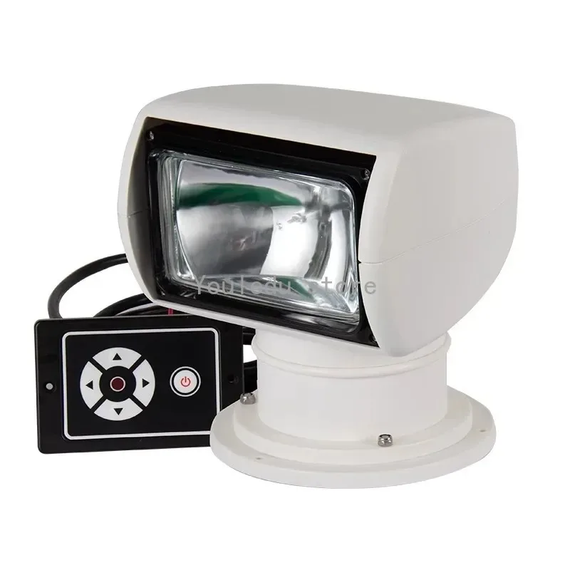 

Marine Searchlight 100W 360 Degree Rotation 12V/24V Xenon/Halogen Yacht Speedboat Spotlight Super Bright Spot Light