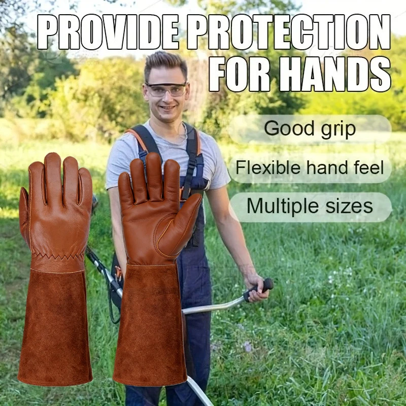 Thorn Proof Gardening Gloves for Women Long Gloves Men's Rose Pruning Garden with Touch Screen Breathable Work Gloves