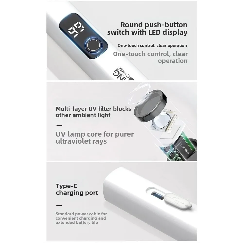 Mini UV-pennenstijl nageldroger Gelnagels Handheld UV-licht Snel uithardend met LED-display Mini nagellamp Nail Art Tools