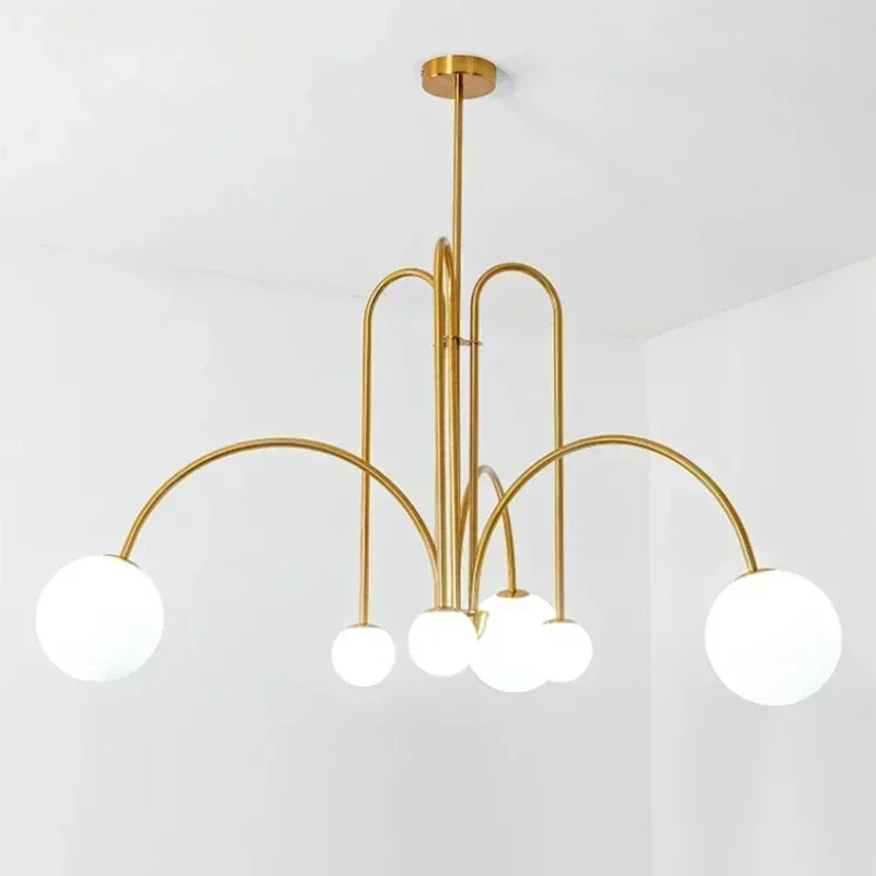 Moderne Dekoration Einfache Anhänger Licht Glanz Magic Bean Glas Led-leuchten Wohnzimmer für Esszimmer Schlafzimmer Salon Kronleuchter