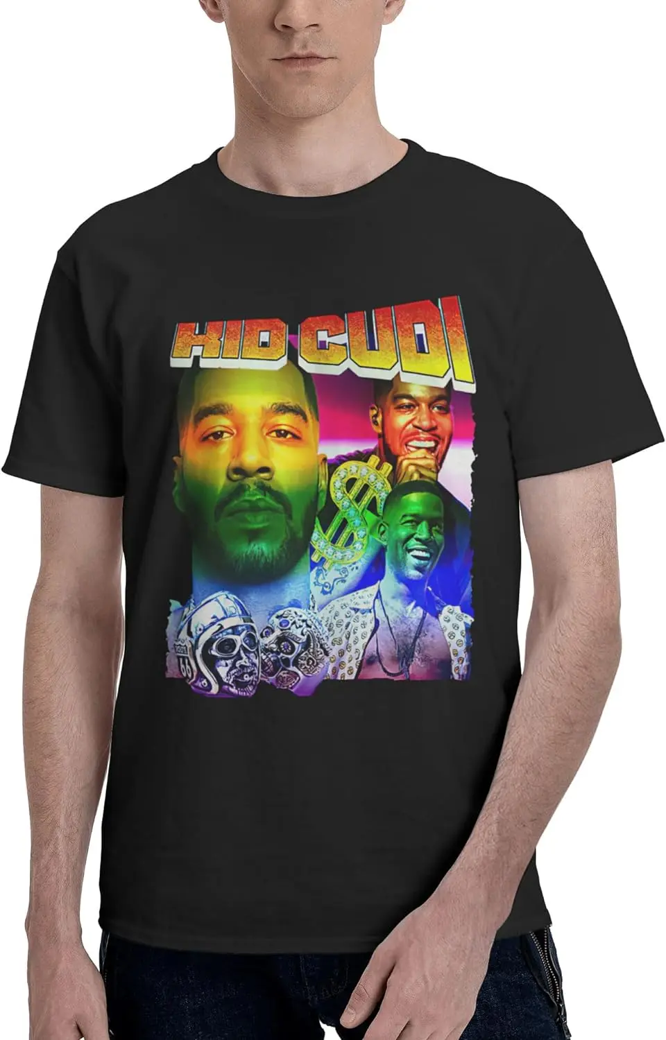 

Men's Short Sleeve T-Shirts Soft Crewneck Cotton Classic Graphic T-Shirts Tops Black