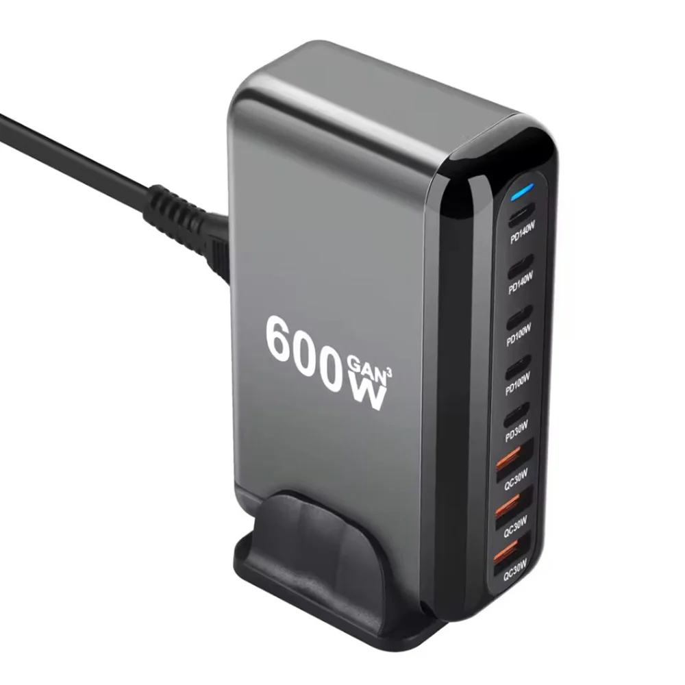 

600 Вт GaN настольное быстрое зарядное устройство 8-портовый тип C 5C3A PD станция быстрой зарядки USB C PD3.1 адаптер для телефона и планшета дропшиппинг