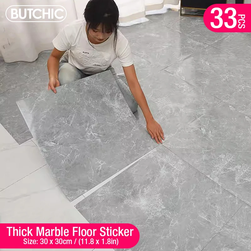 

33pcs PVC Wall Sticker Matte Surface Non Slip Floor Stickers for Bathroom Kitchen Waterproof Self Adhesive Wall Decor Stickers