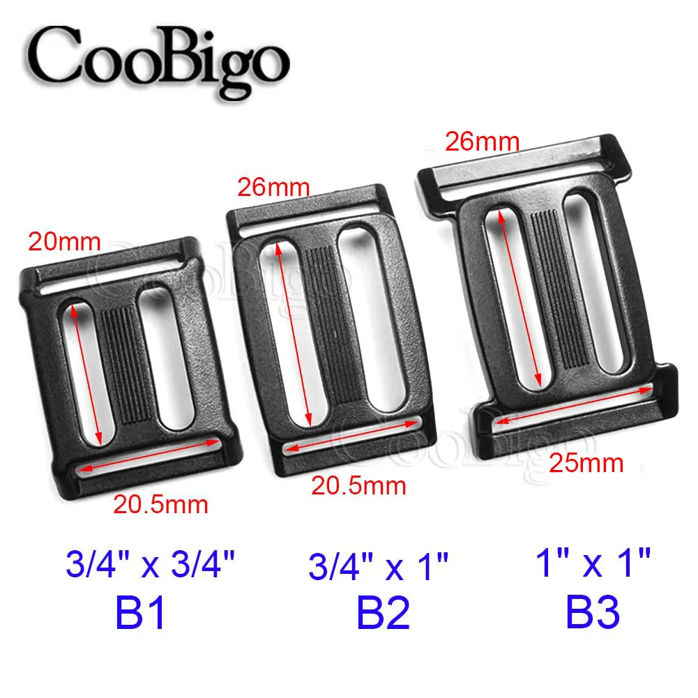 5pcs Plastic Multi-function Tri-Glide Slider Adjust Arched Ladder Lock Buckle Bag Strap Parts Accessories for 20mm 25mm Webbing