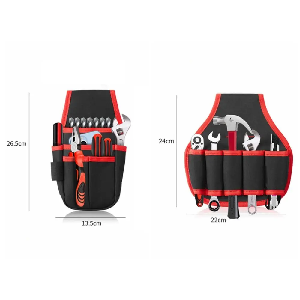 Wear-resistant Tool Waist Pack Multi-pocket Large Capacity Hardware Tools Pouch Waterproof Oxford Cloth Tools Storage Bag Repair