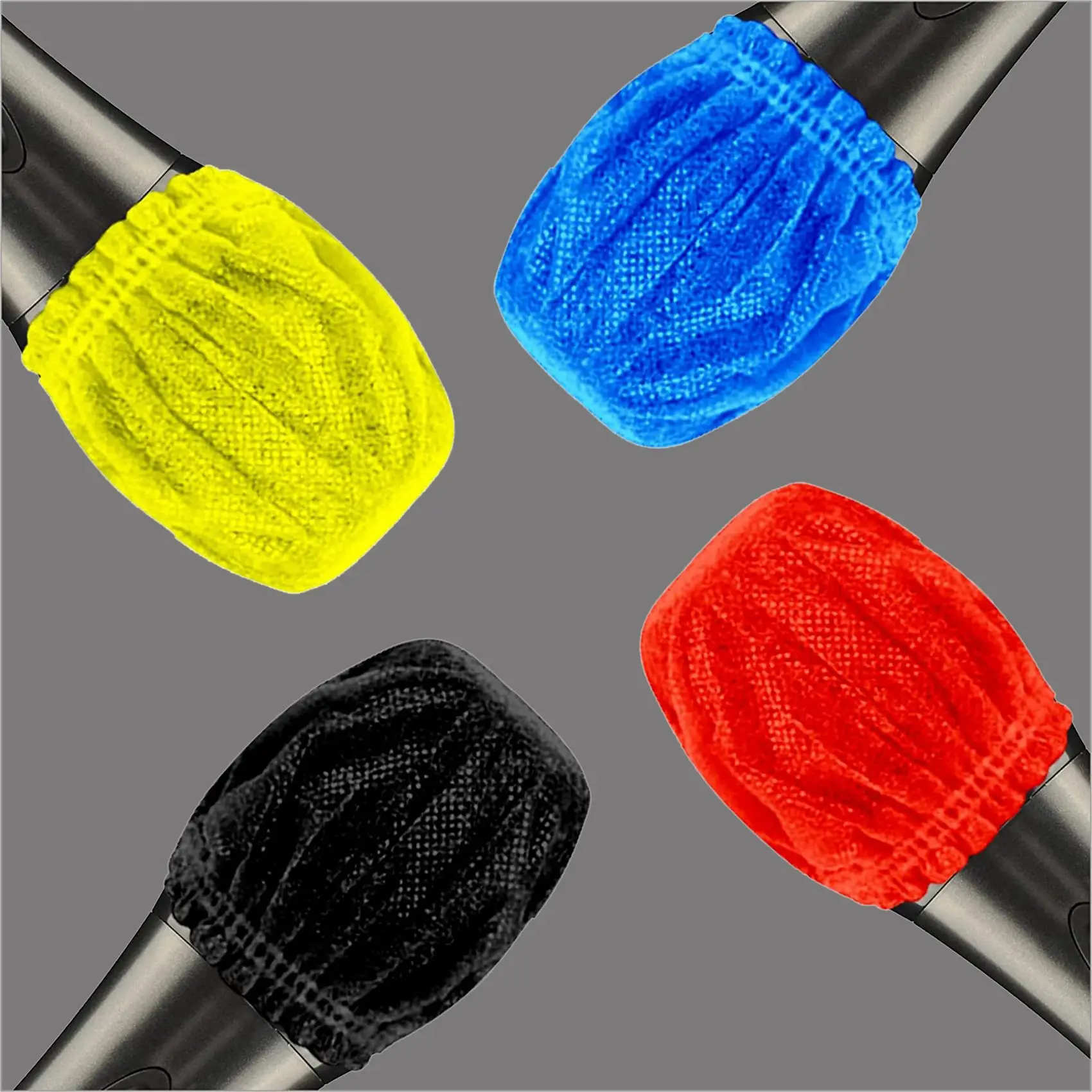 AEB0-200Pcs Disposable Microphone Cover,Handheld Microphone Windscreen For KTV Recording Studio Karaoke(Mixed Colors)