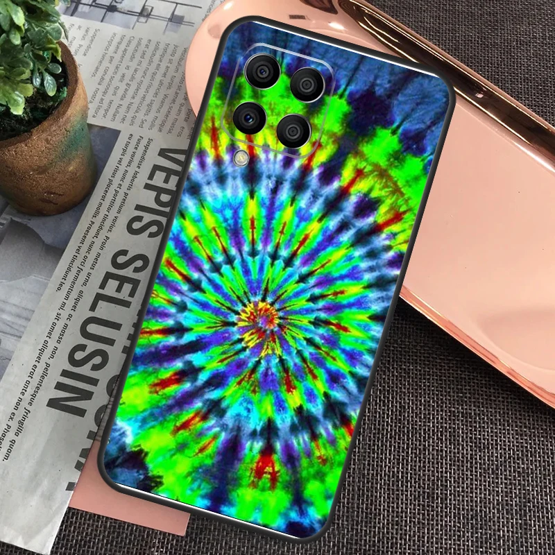 Trippy Tie Dye Hippie Art For Samsung Galaxy M34 M54 M14 M53 M33 M13 M12 M32 M52 M20 M15 M55 M21 M51 M30s M31s Case