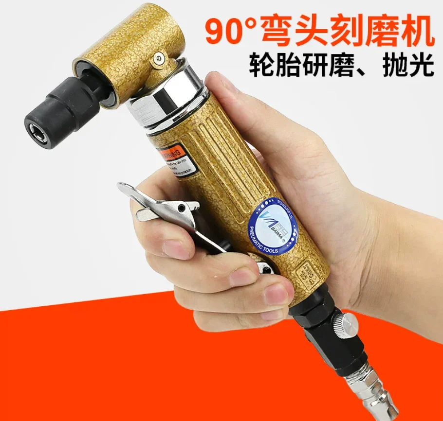 NEW BM-80M 90 Degree Multifunction Pneumatic Grinding Polishing Machine Right Angle Air Die Grinder 25000RPM Chuck 3MM/6MM
