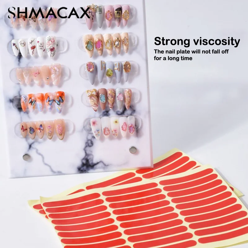 1Pcs Clear Nail Adhesive Tape False Nails Display Stand Glue Stickers Double-sided Pasted Manicure Practice Showing Tools