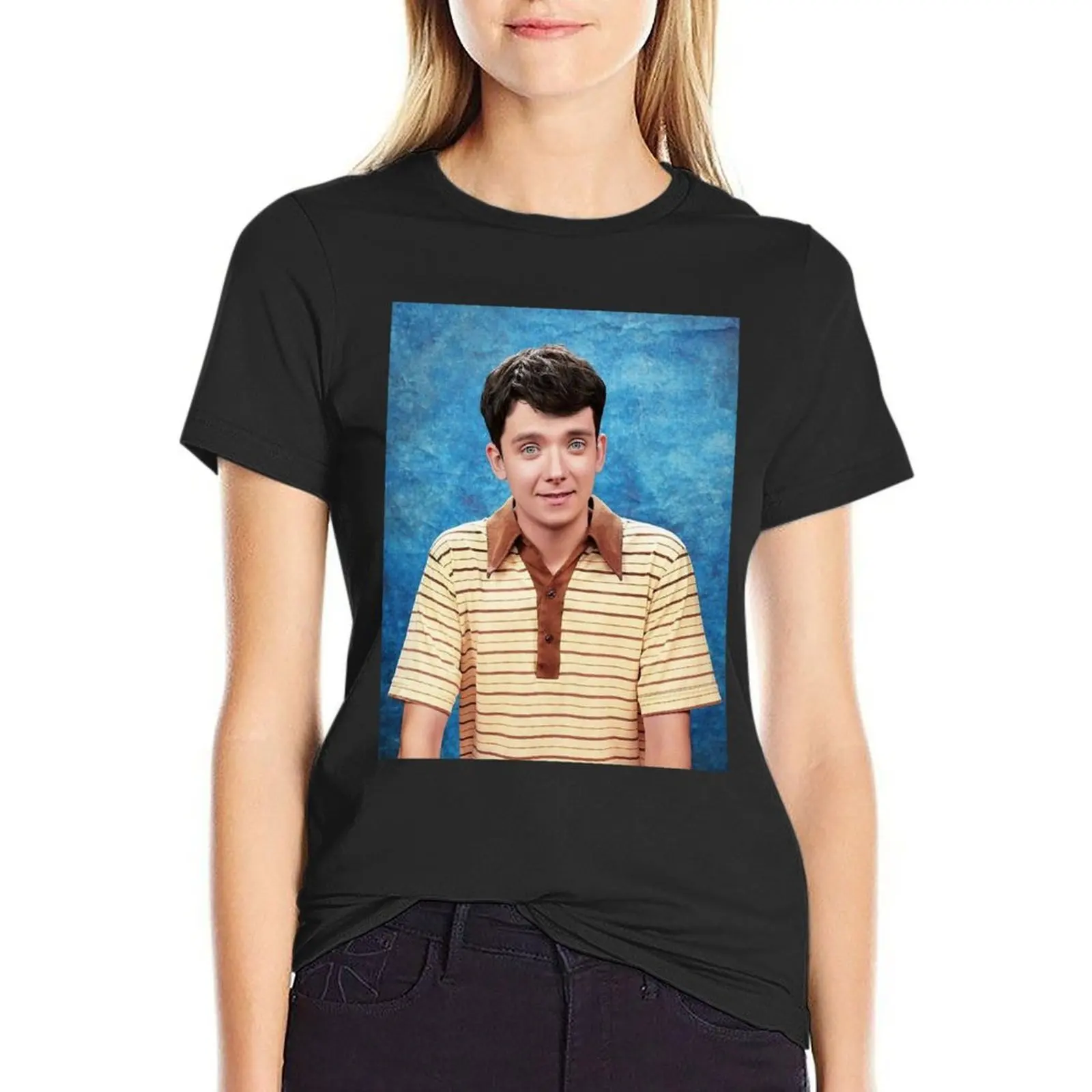 asa butterfield T-Shirt cute tops funny tops Aesthetic clothing t shirt for Women