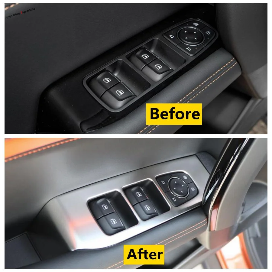 

Car Door Handle Holder Window Lift Button Switch Open Close Decoration Cover Trim Fit For Haval Dargo 2021 2022 Accessories