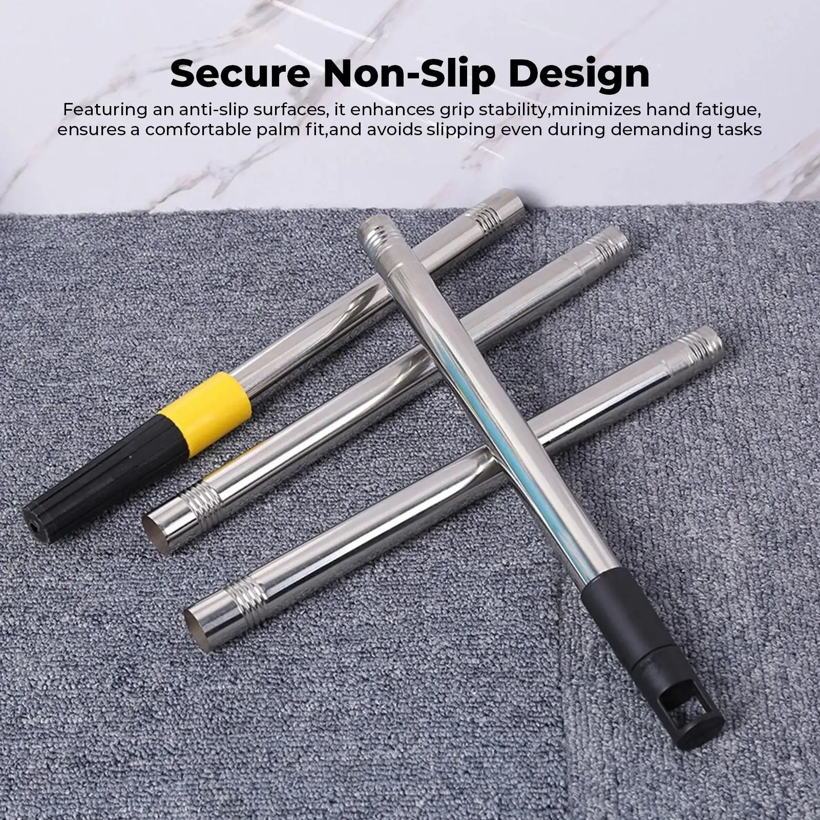 Extension Pole Long Paint Roller Telescopic Extendable Poles Anti-Slip Stainless Steel Rod With High Load Capacity For Painting