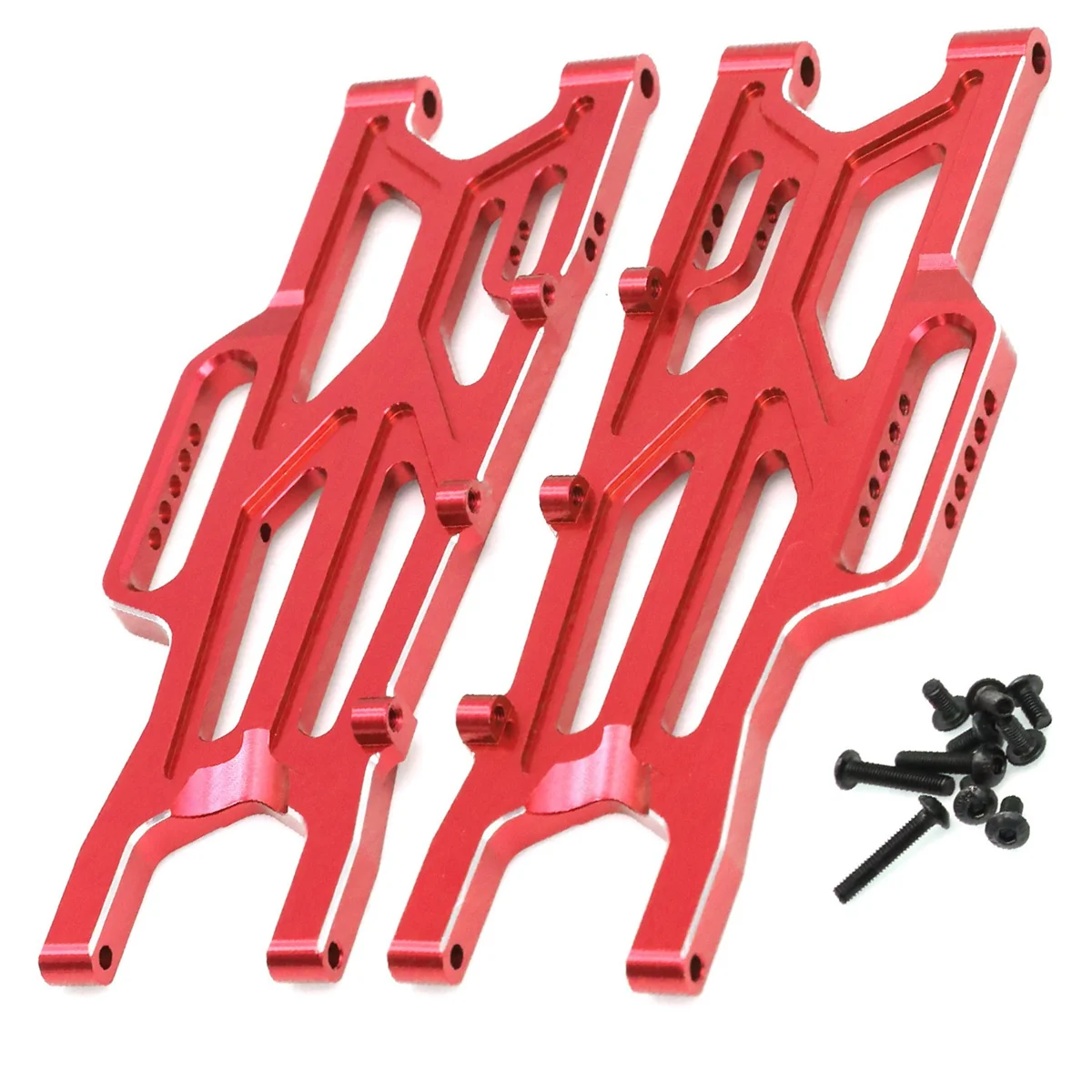 Braço oscilante de braços de suspensão traseira de metal ARA 330710   Para Arrma 1/10 KRATON 4X4 4S V2 BLX RC Peças de atualização de carro vermelho