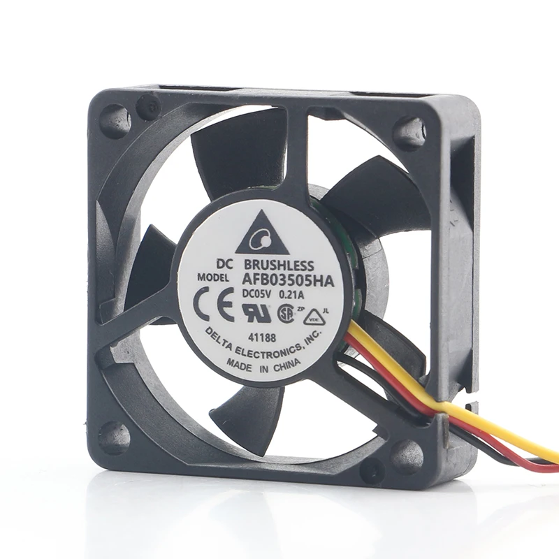 

AFB03505HA Delta DC 5V 0.21A Miniature Ball High air Volume 3-wire Inverter Cooling Fan 3510 35X35X10MM 3.5CM