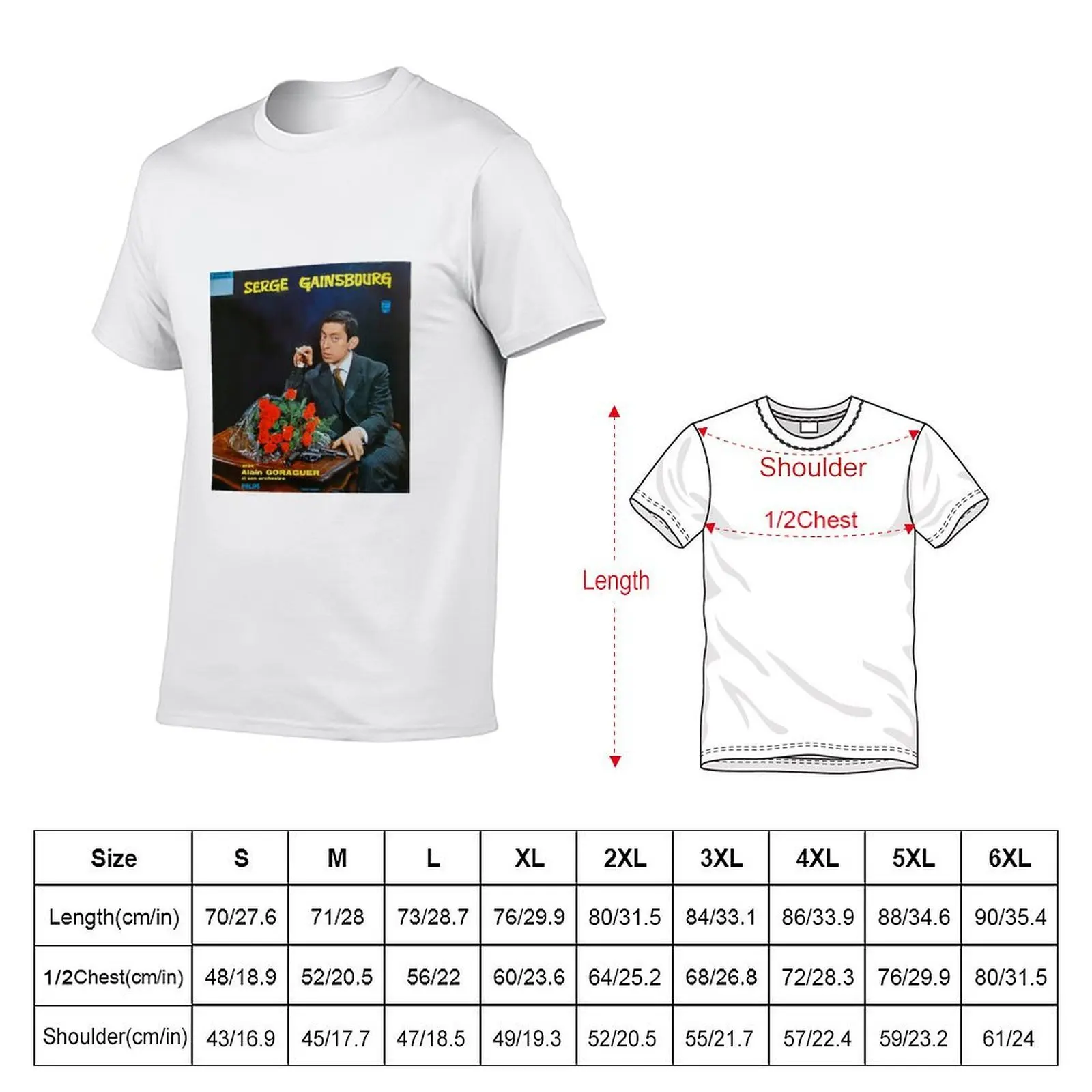 Serge Gainsbourg T-Shirt man tshirt g man t shirts for men t shirt man casual T-shirt