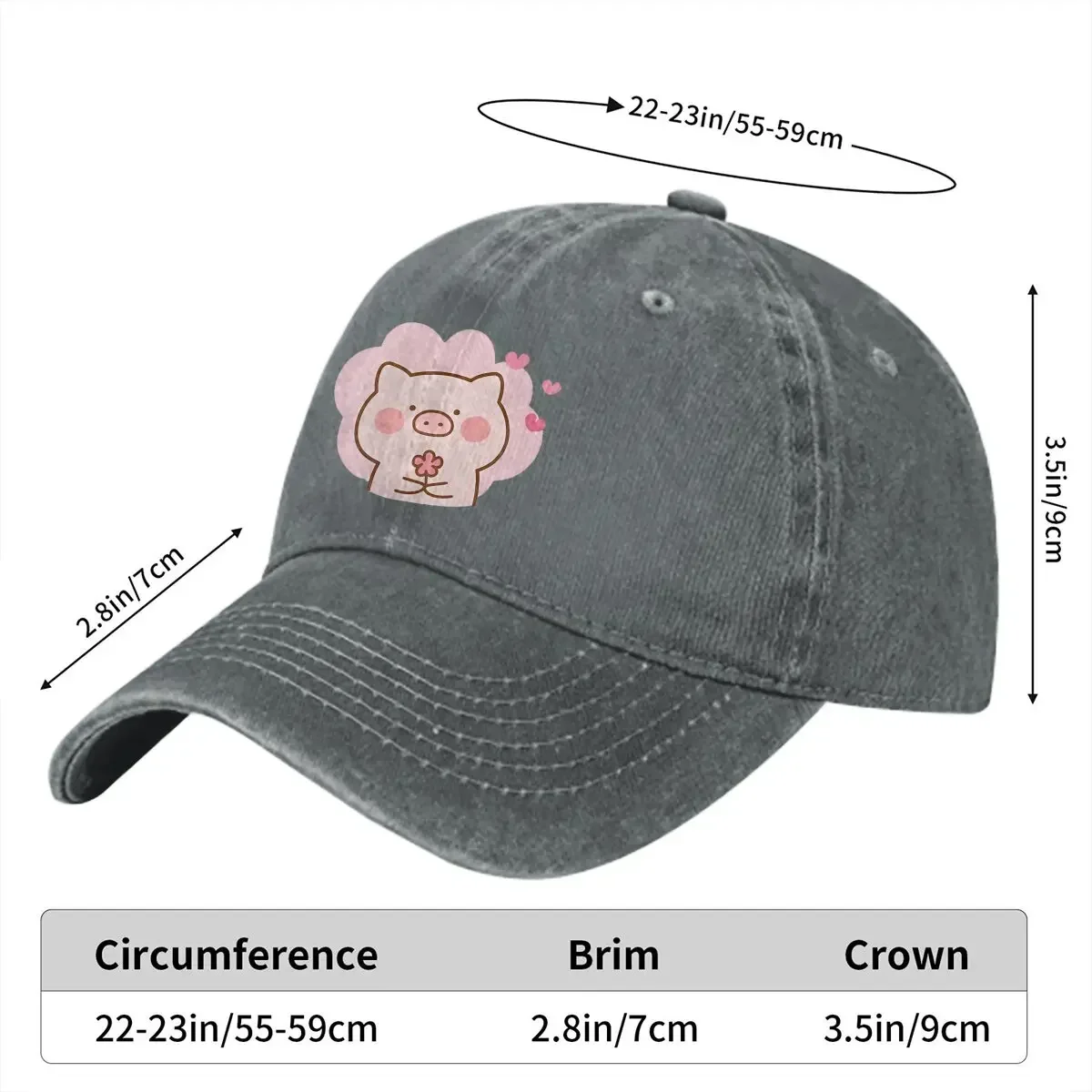 Holding Little Flowers Baseball Cap Men Hats Women Visor Protection Snapback Pig Emot Caps