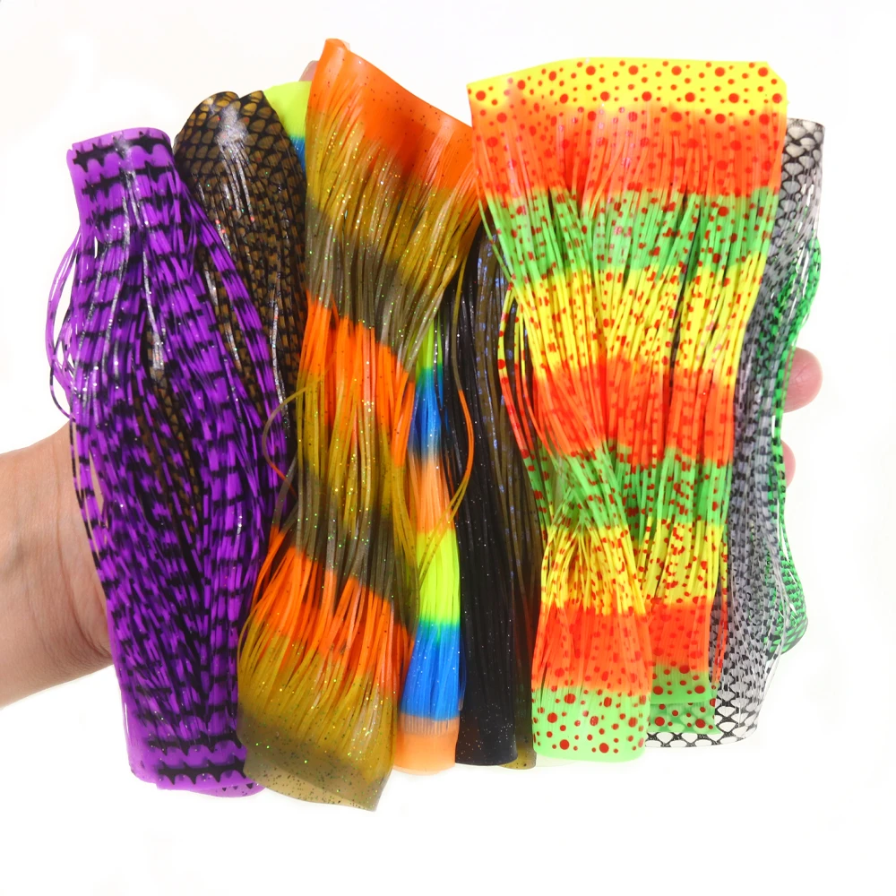 2/10 Stück Leuchtende & UV-beständige Silikon-Rocklagen aus Gummi für die Herstellung von Angelködern für Spinnerbaits, Jigs, Buzzbaits, Streamer und Nymphen – Detail 8