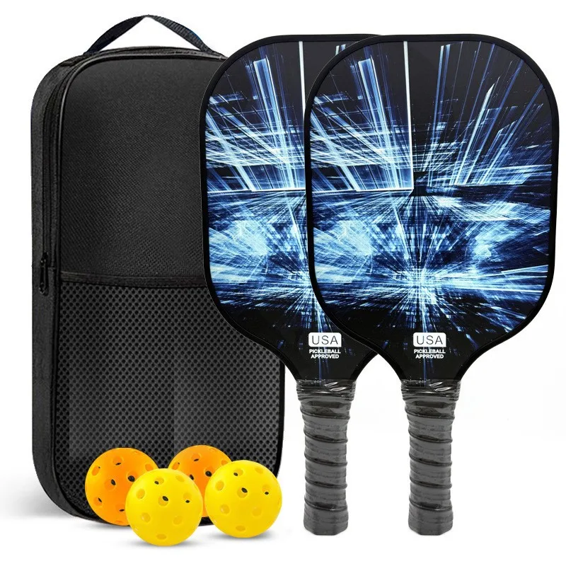 Pickleball Racket Fiberglass Pickleball Training Racket Lightweight Durable for Outdoor Sports