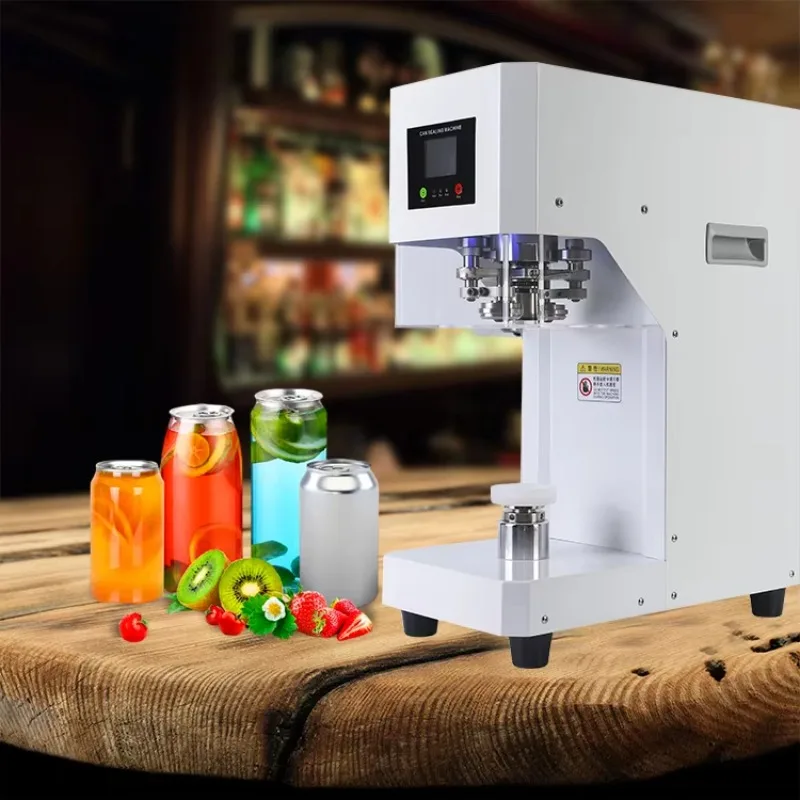 

Automatic Aluminum PET Can Sealer Seamer Cans Closing Capping Machine Tin Boba Tea Cup Sealer Sealing Machine for Milk Tea Shop
