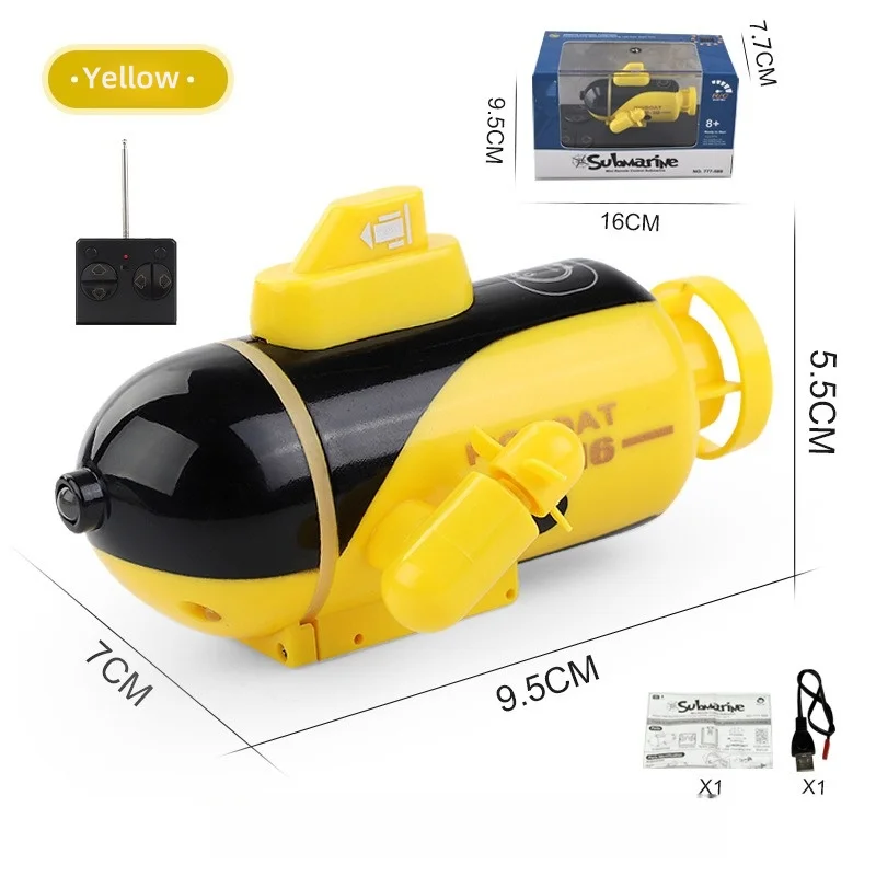 Mini onderzeeër afstandsbediening kleine nucleaire onderzeeër bootmodel aquarium duiken onder op elektrisch speelgoed