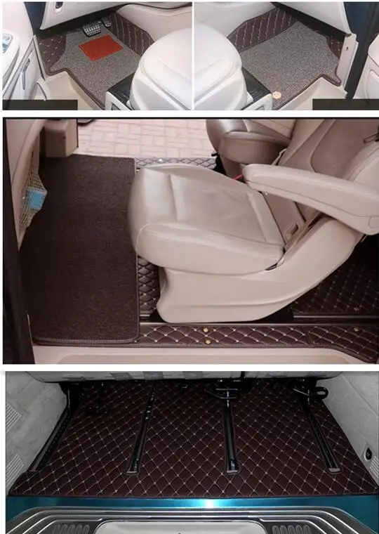 

Custom full set car floor mats for Mercedes Benz V Class W447 2026-2014 7 8 seats High quality waterproof double layers carpets
